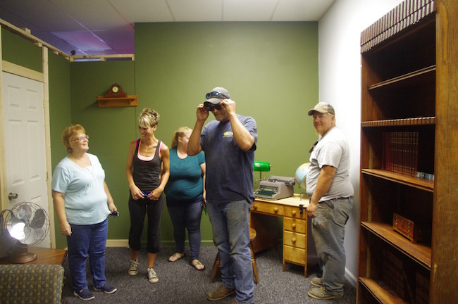 Photos by Thom Jennings This group tried to solve the clues in the Medina escape room last week. They include, from left: Tracy Jennings, Terry Stephens, Laura Stephens, Chris Dix and Megan Dix.