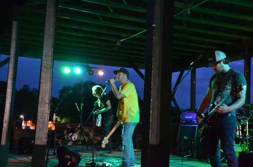 File photo by Tom Rivers: The band Zero performs at the Rock the Park music festival at Bullard Park on July 25, 2015. Zack Burgess, center, is the lead singer and Dylan DeSmit, left, is on lead guitar and vocals, and Brad Maxon on bass. Dan Ryan plays the drums. A state grant includes money for an amphitheater/performance stage for the park.