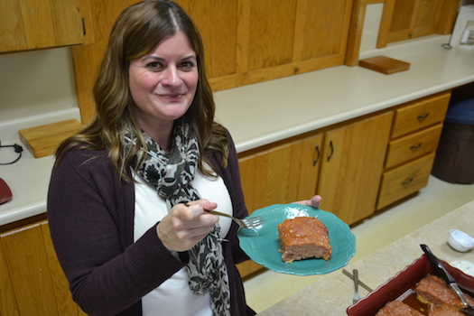 Photos by Tom Rivers: Cherise Oakley made this dish, Hardenbrook family ham loaf, with Kathy (Hardenbrook) Scroger and Mary Ellen (Hardenbrook) Seaman. It is one of 17 family recipes highlighted so far in Oakley’s blog, “Orleans County Cuisine.”