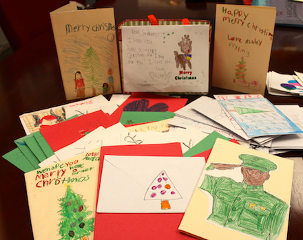 Provided photo: This photo from Congressman Chris Collins’ Office shows some of the cards created by elementary students.