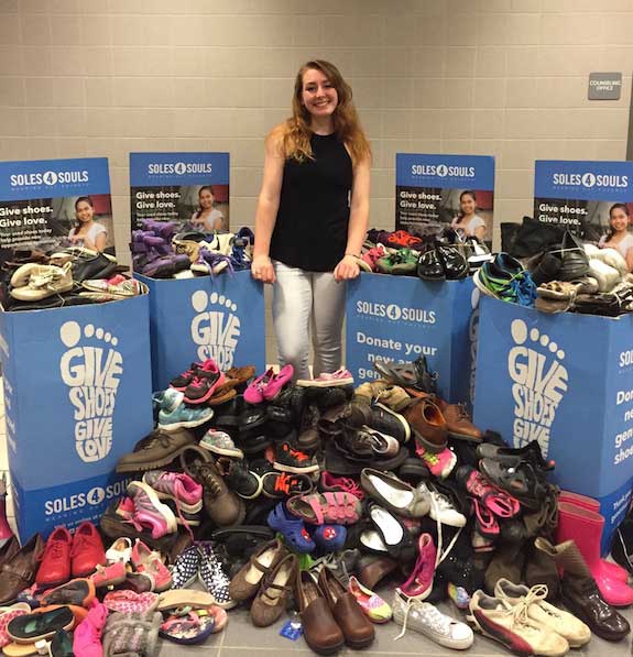 Holley Interact Club collects 285 pairs of shoes for Soles4Souls