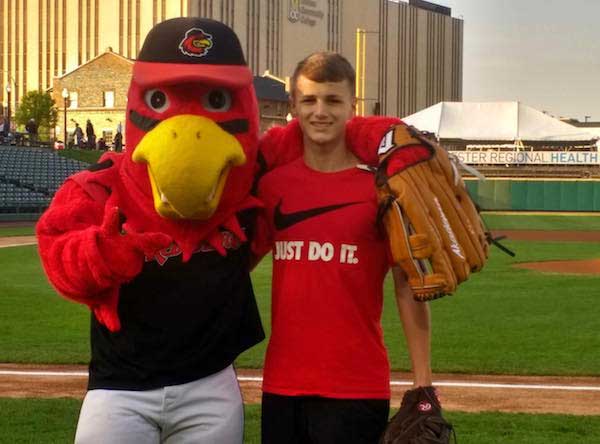 Albion teen tosses first pitch at Red Wings game