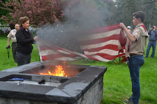Eagle Scout Project Gives Flags A, Boy Scout Fire Pit