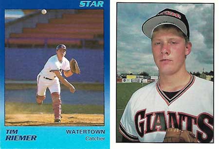 Baseball cards highlighted Minor League pro careers of several